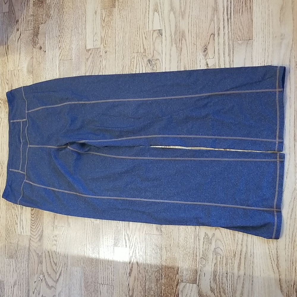 (L) prAna Stretch Flare Leg Yoga Gym Athleisure Sporty Heathered Active A-Line